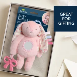 Itzy Ritzy Pink Bunny Bitzy Traveler Plush Toy