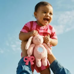 Itzy Ritzy Pink Bunny Bitzy Traveler Plush Toy