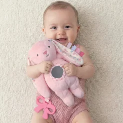 Itzy Ritzy Pink Bunny Bitzy Traveler Plush Toy