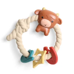 Itzy Ritzy Ritzy Rattle Silicone Teether w/ Rattle - Highland Cow