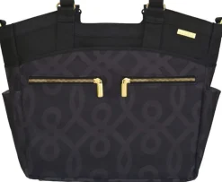 JJ Cole Camber Diaper Bag - Black & Gold