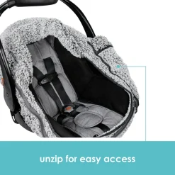 JJ Cole Cuddly Car Seat Cover - Gray