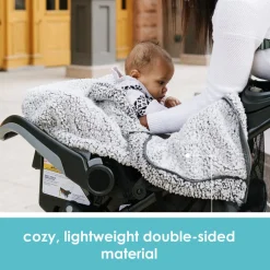 JJ Cole Cuddly Car Seat Cover - Gray