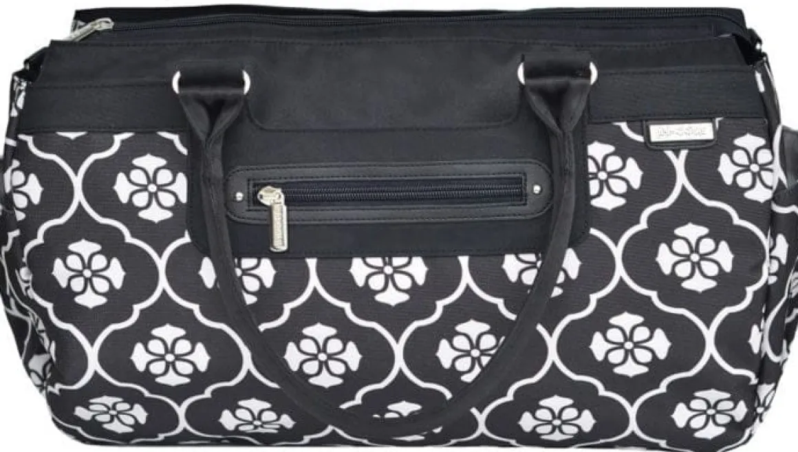 JJ Cole Parker Diaper Bag - Black Floret