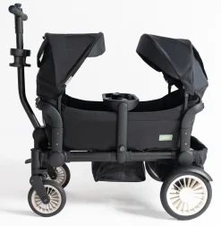 Joey (2 Seater) Stroller Wagon with 2 Canopies - Black