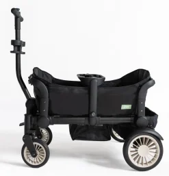Joey (2 Seater) Stroller Wagon with 2 Canopies - Black