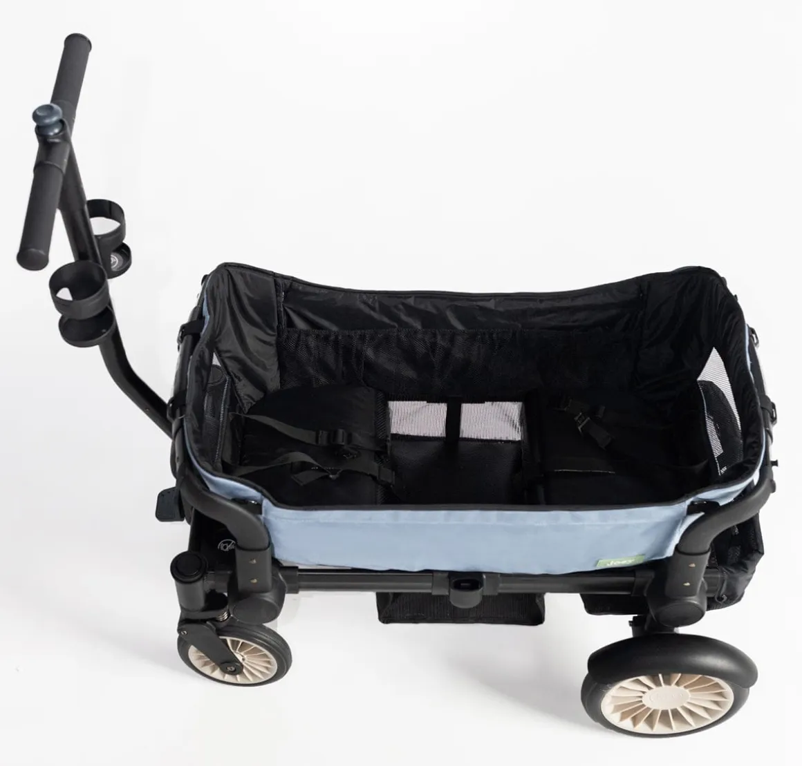 Joey (2 Seater) Stroller Wagon with 2 Canopies - Blue
