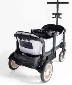 Joey (2 Seater) Stroller Wagon with 2 Canopies - White