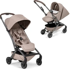 Joolz Aer2 Lightweight Compact Stroller + Nest to Seat Bundle - Sandy Taupe
