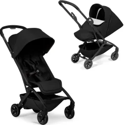 Joolz Aer2 Lightweight Compact Stroller + Nest to Seat Bundle - Space Black
