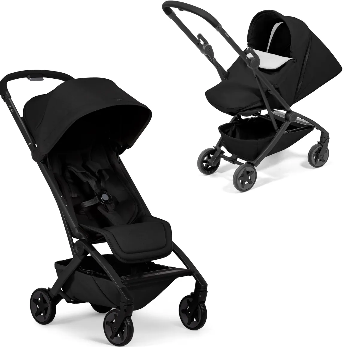 Joolz Aer2 Lightweight Compact Stroller + Nest to Seat Bundle - Space Black