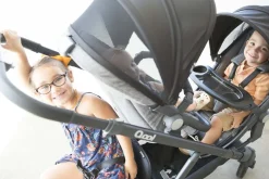 Joovy Qool Single to Double Stroller - Grey Melange
