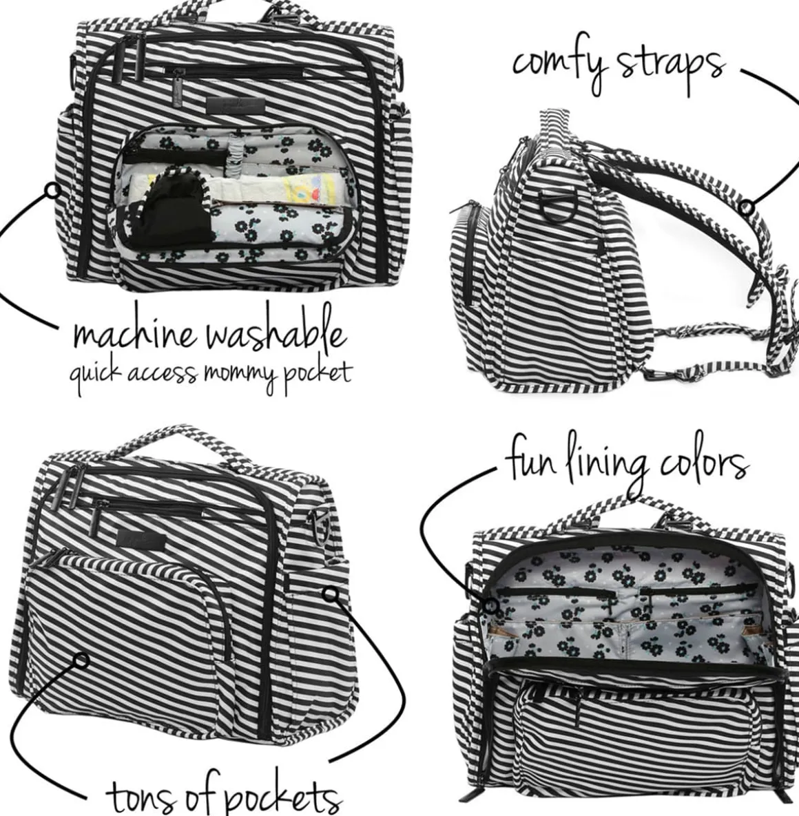 Ju-Ju-Be B.F.F. Diaper Bag - Black Magic