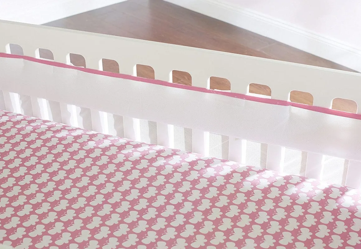 Just Born Fresh Air Crib Liner - Pink