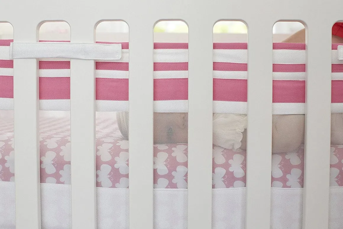 Just Born Fresh Air Crib Liner - Pink