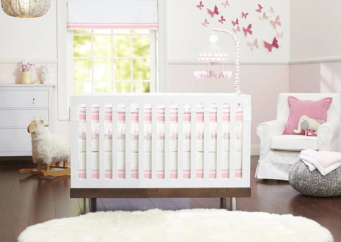 Just Born Fresh Air Crib Liner - Pink