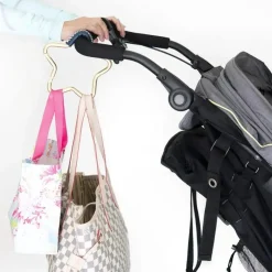KidCo BuggyGear Star Hook - Silver/Black Leather