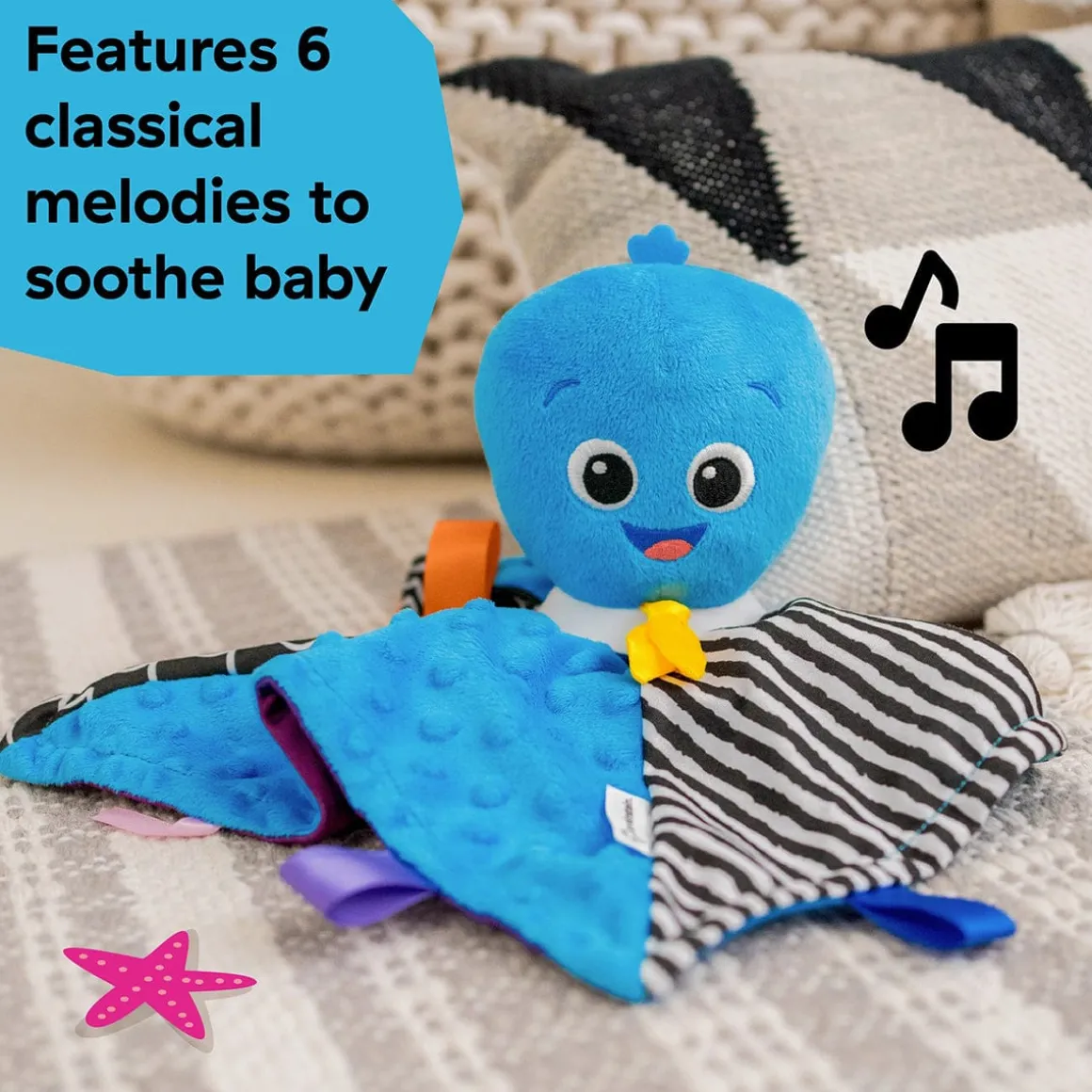 Kids2 Baby Einstein Ocean Explorers Opus Look Sea Listen Soothing Musical Plush Octopus Toy