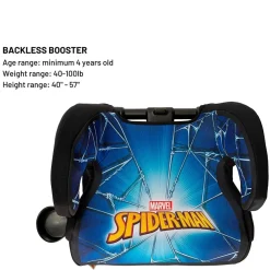 KidsEmbrace High Back Booster Car Seat - Marvel Spider-Man Blue Web