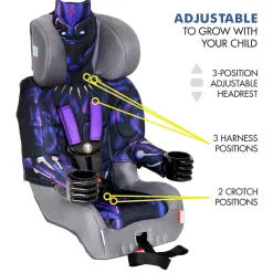 KidsEmbrace 2-in-1 Harness Booster Car Seat - Black Panther