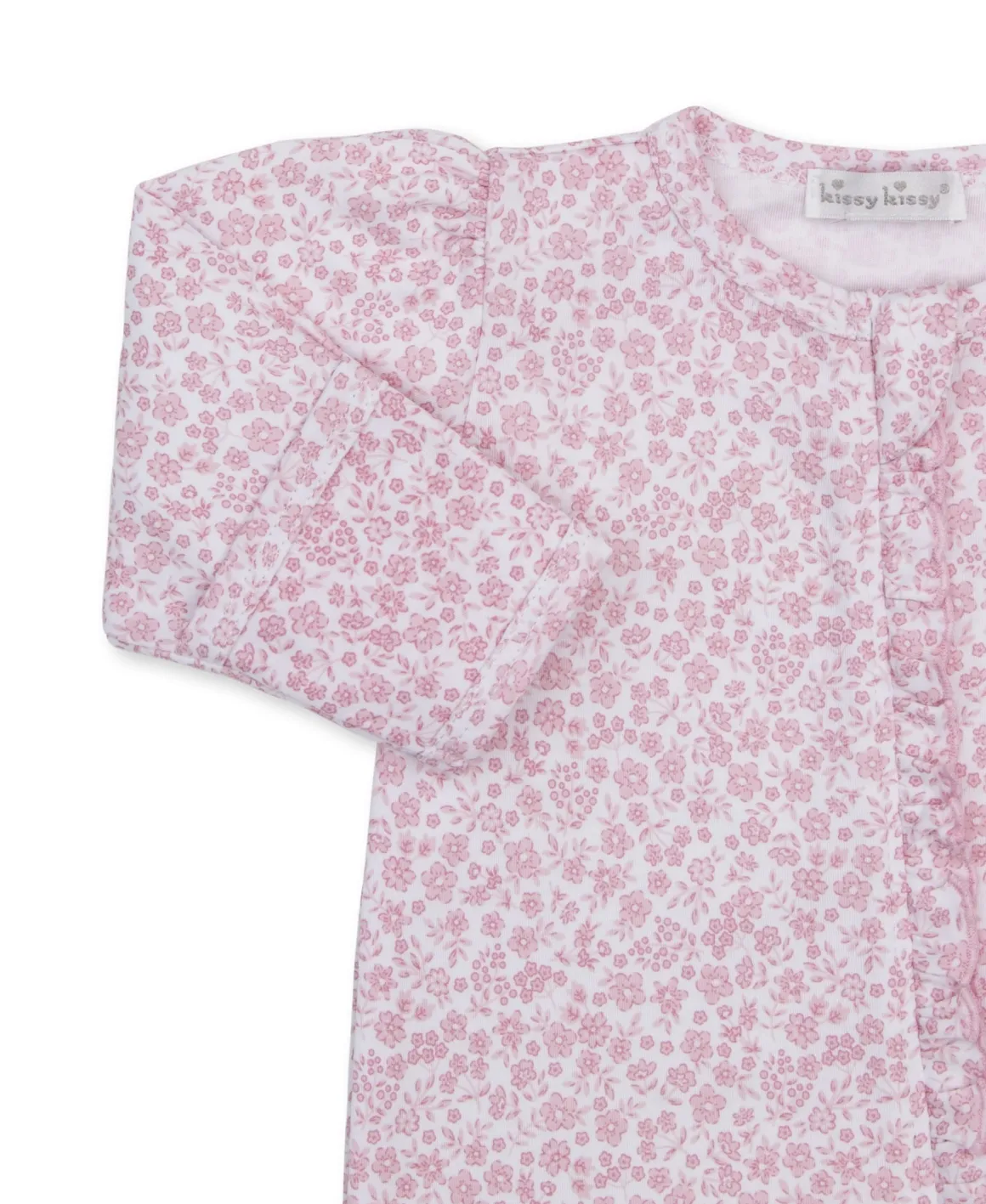 Kissy Kissy Footie w/ Zip Print - Pink, 0-3M
