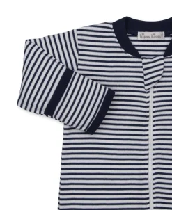 Kissy Kissy Footie w/ Zip Stripe - Navy, 0-3M