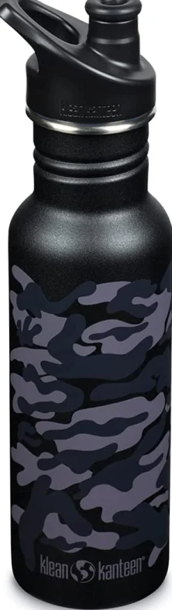 Klean Kanteen Classic Stainless Steel Bottle, 18 oz - Black Camo