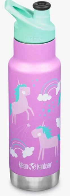 Klean Kanteen Kid Classic Insulated Stainless Steel Bottle, 12 oz - Unicorns