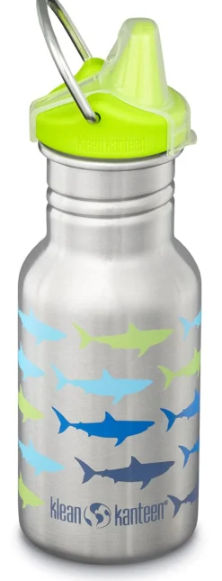 Klean Kanteen Kid Classic Sippy Water Bottle, 12 oz - Sharks