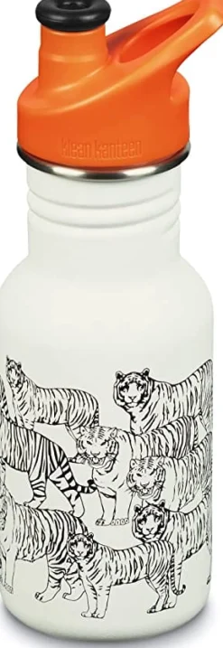Klean Kanteen Kid Classic Sport Bottle, 12 oz - Tigers