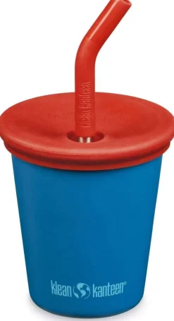 Klean Kanteen Kid Cup with Straw Lid, 10oz - Mykonos Blue