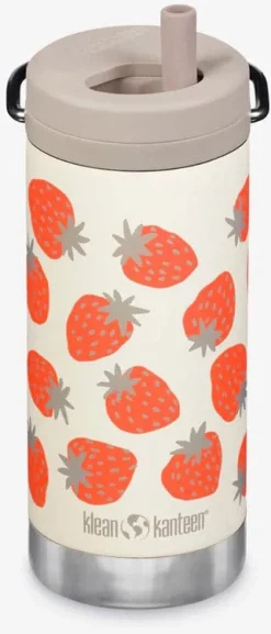 Klean Kanteen TKWide Insulated Bottle with Twist Cap, 12 oz - Strawberries