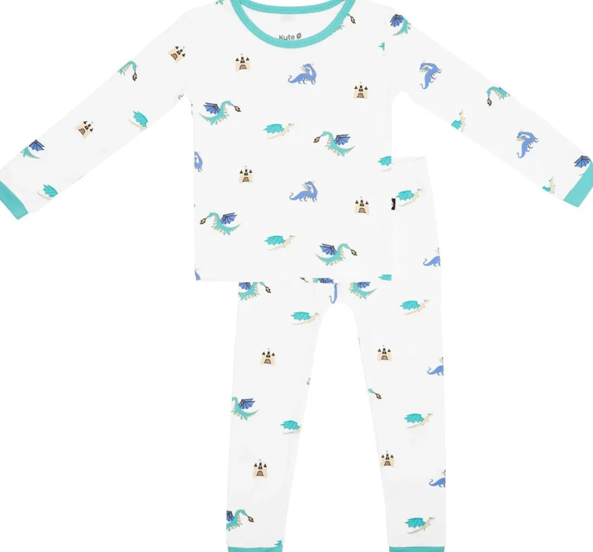 Kyte Baby Toddler Long Sleeve Pajama Set - Dragon (4T)