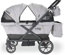 Larktale Caravan Coupe V2 (2 Seater) Stroller Wagon - Gray / Black
