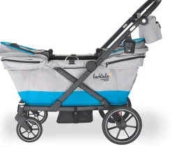Larktale Caravan Coupe V2 (2 Seater) Stroller Wagon - Gray / Blue