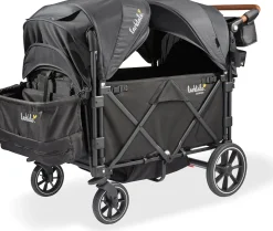 Larktale Caravan Quad (4 Seater) Stroller Wagon - Byron Black