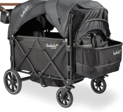 Larktale Caravan Quad (4 Seater) Stroller Wagon - Byron Black