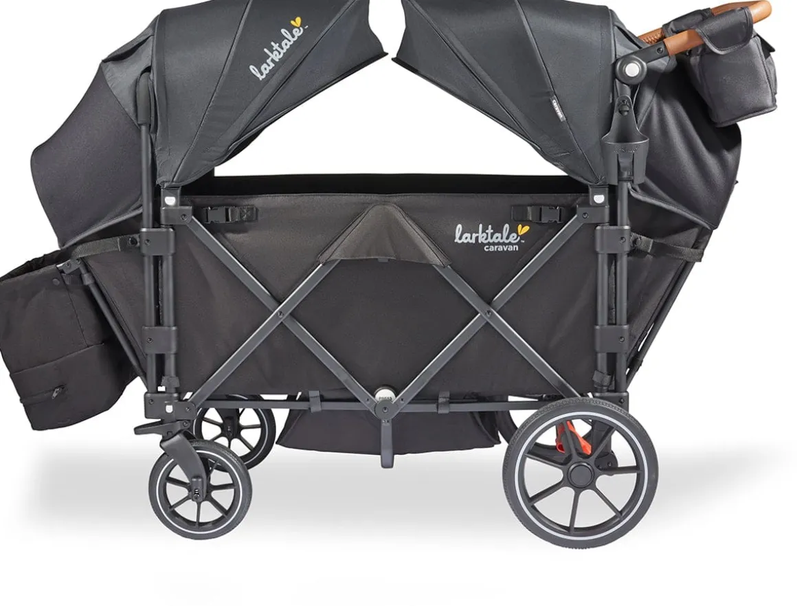 Larktale Caravan Quad (4 Seater) Stroller Wagon - Byron Black