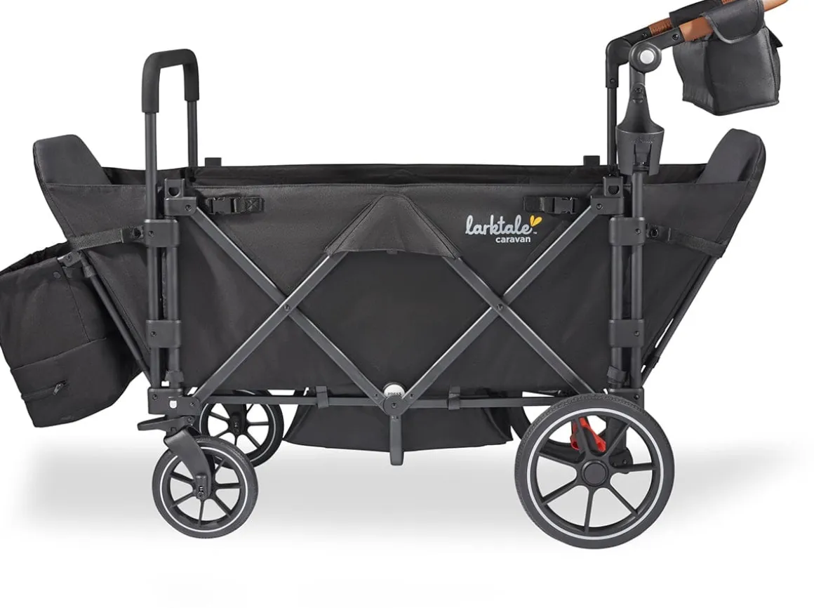 Larktale Caravan Quad (4 Seater) Stroller Wagon - Byron Black