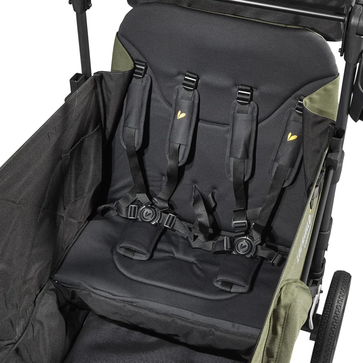 Larktale Caravan Quad (4 Seater) Stroller Wagon - Byron Black