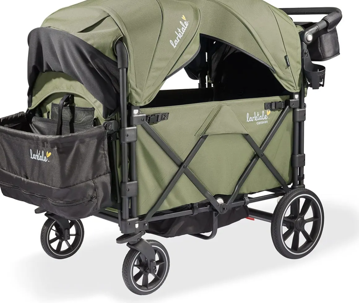 Larktale Caravan Quad (4 Seater) Stroller Wagon - Chelsea Green