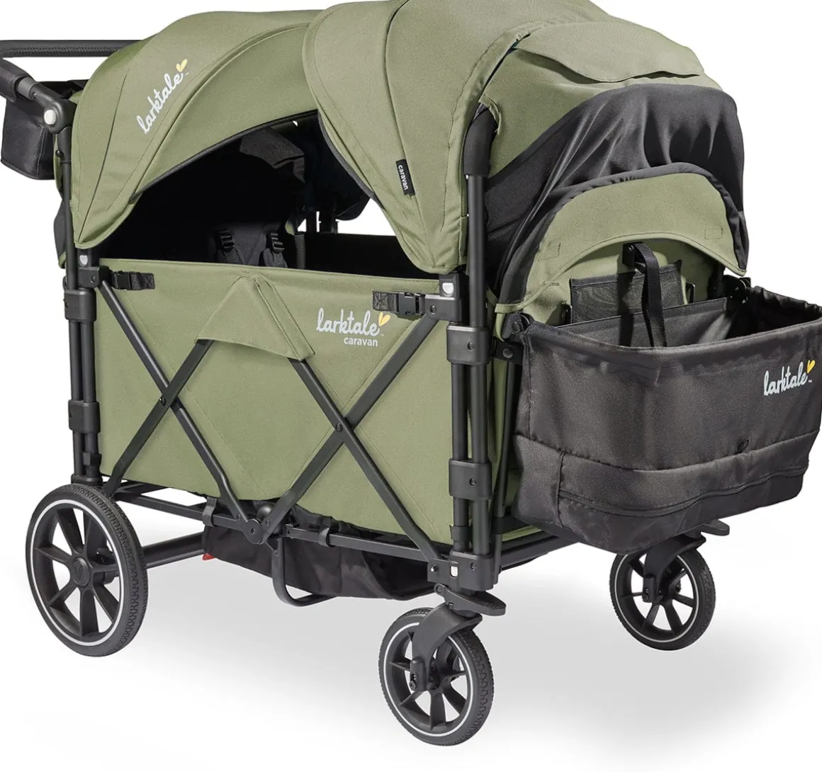 Larktale Caravan Quad (4 Seater) Stroller Wagon - Chelsea Green