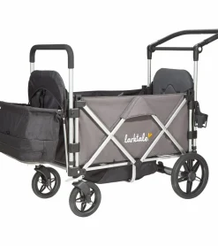 Larktale Caravan (3 Seater) Stroller Wagon Complete Bundle - Mornington Gray / Byron Black