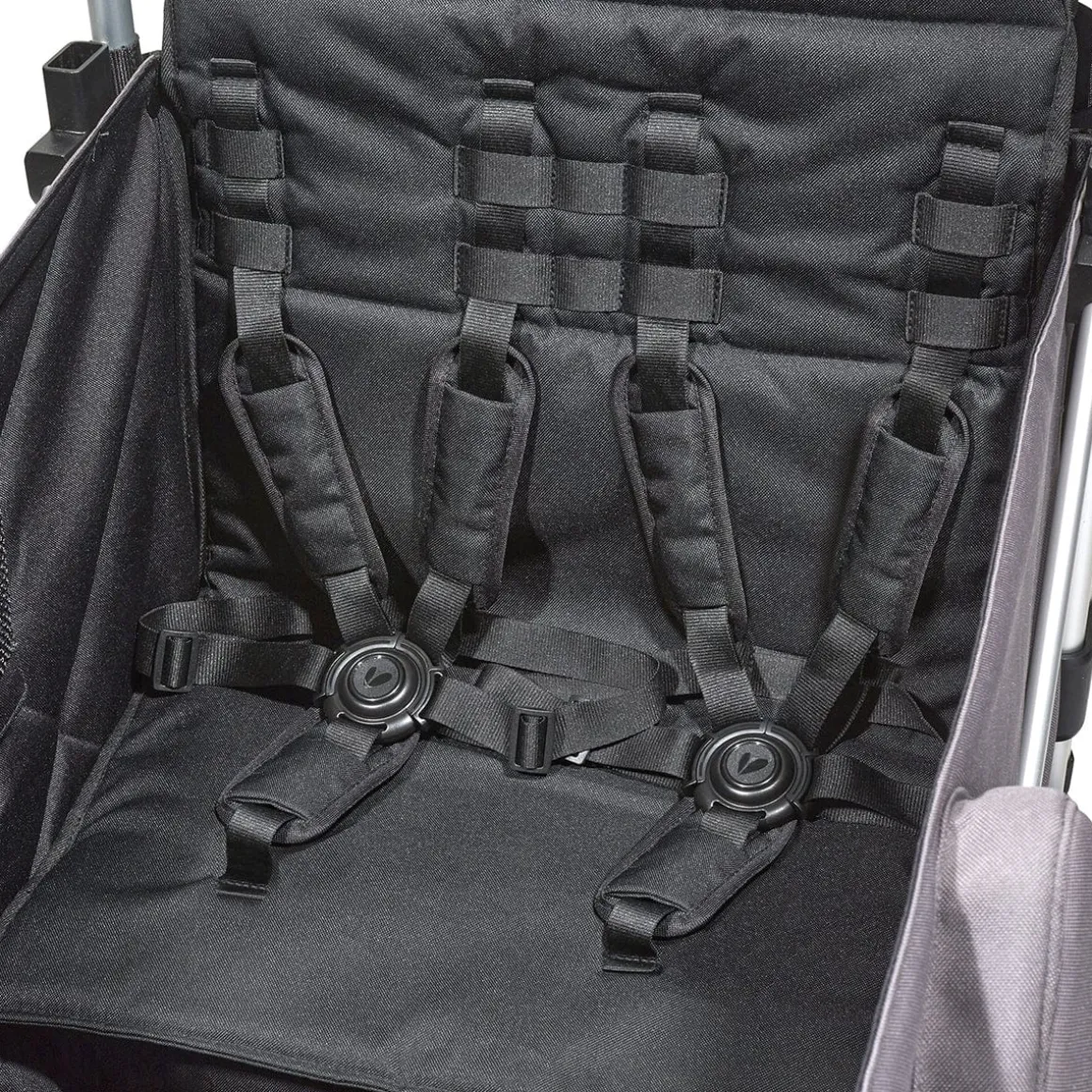Larktale Caravan (3 Seater) Stroller Wagon Complete Bundle - Mornington Gray / Byron Black