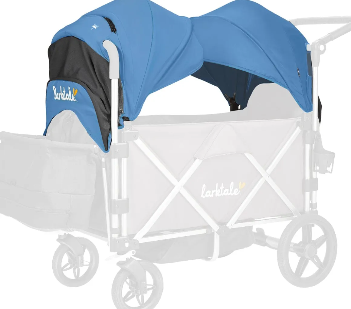 Larktale Caravan Stroller Wagon Canopy Set of 2 - Freshwater Blue