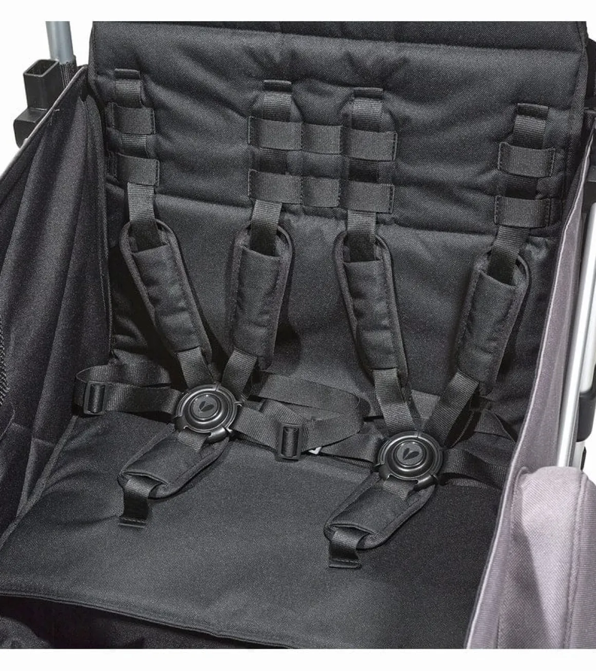 Larktale Caravan V2 (3 Seater) Stroller Wagon Bundle - Gray/Black