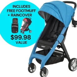 Larktale Chit Chat Compact Stroller Winter Bundle - Freshwater Blue / Black