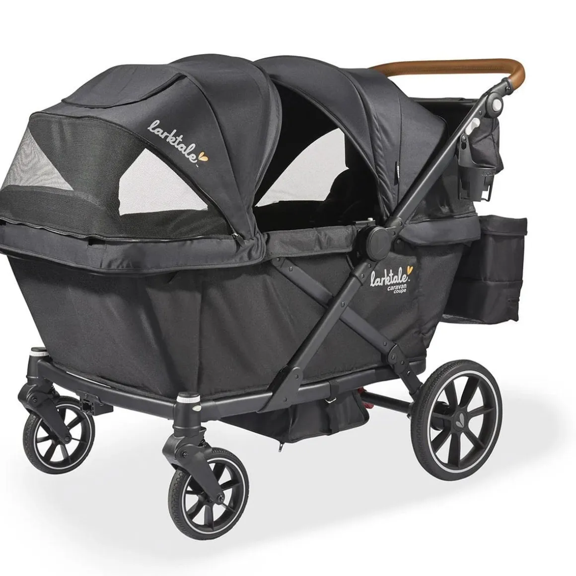 Larktale OPEN BOX Caravan Coupe Quad (4 Seater) Stroller Wagon - Byron Black