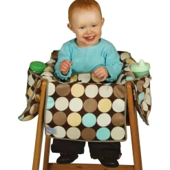 Leachco Diner Liner Plush Portable Booster Chair Liner in Aqua/Espresso
