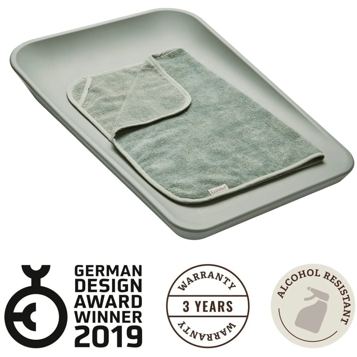 Leander Matty Changing Pad - Sage Green